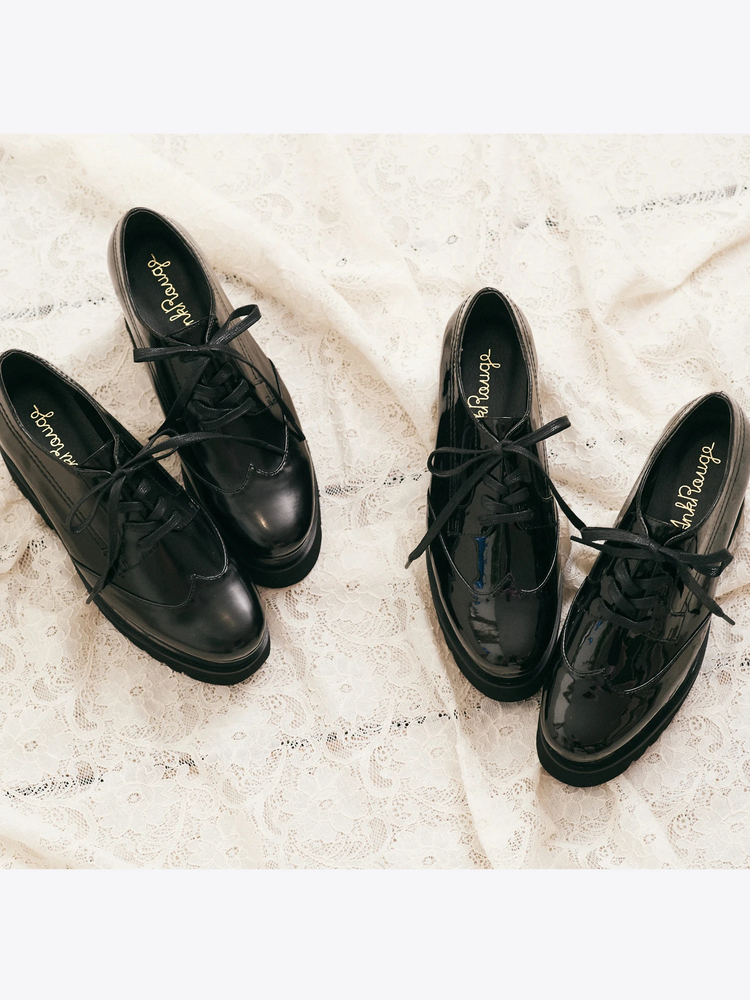 レースアップ厚底シューズ - Ank Rouge(アンクルージュ)のシューズ