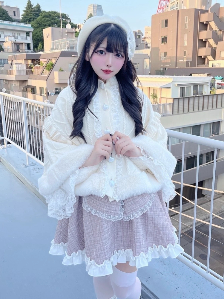 うさちゃんニットポンチョ - Ank Rouge(アンクルージュ)のポンチョ