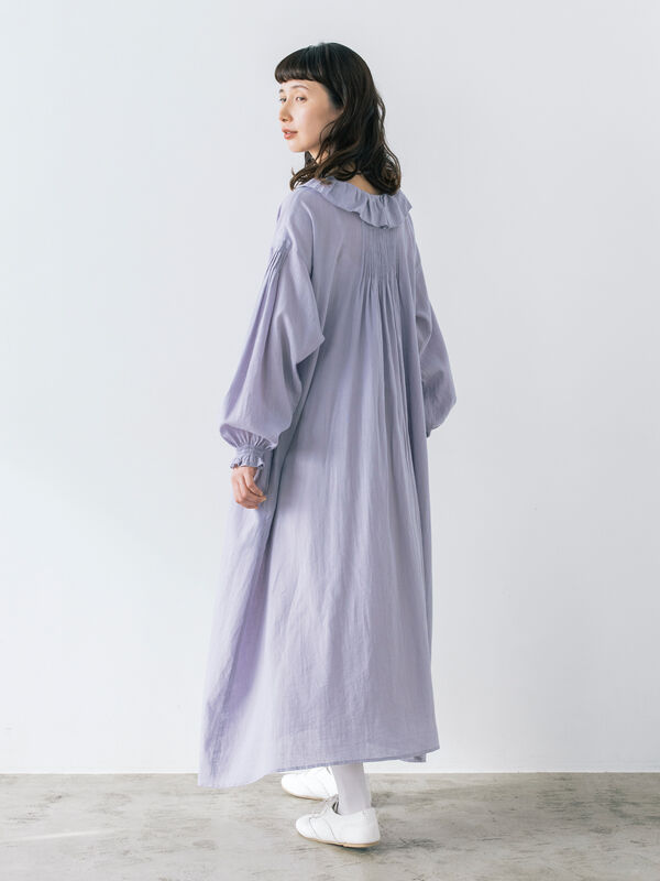 セール】 【kazumi×Samansa Mos2】フリルカラーワンピース（ブラック