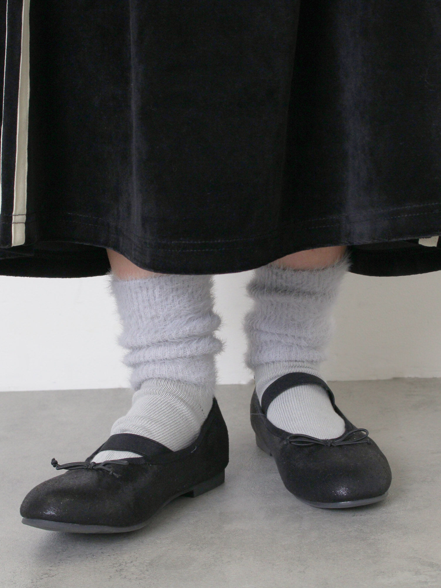 セール】 もけもけソックス（グレー/ベージュ/マスタード/レッグウェア