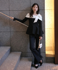 オフショルリボンドッキングニット | ニット | Rirandture（リランド