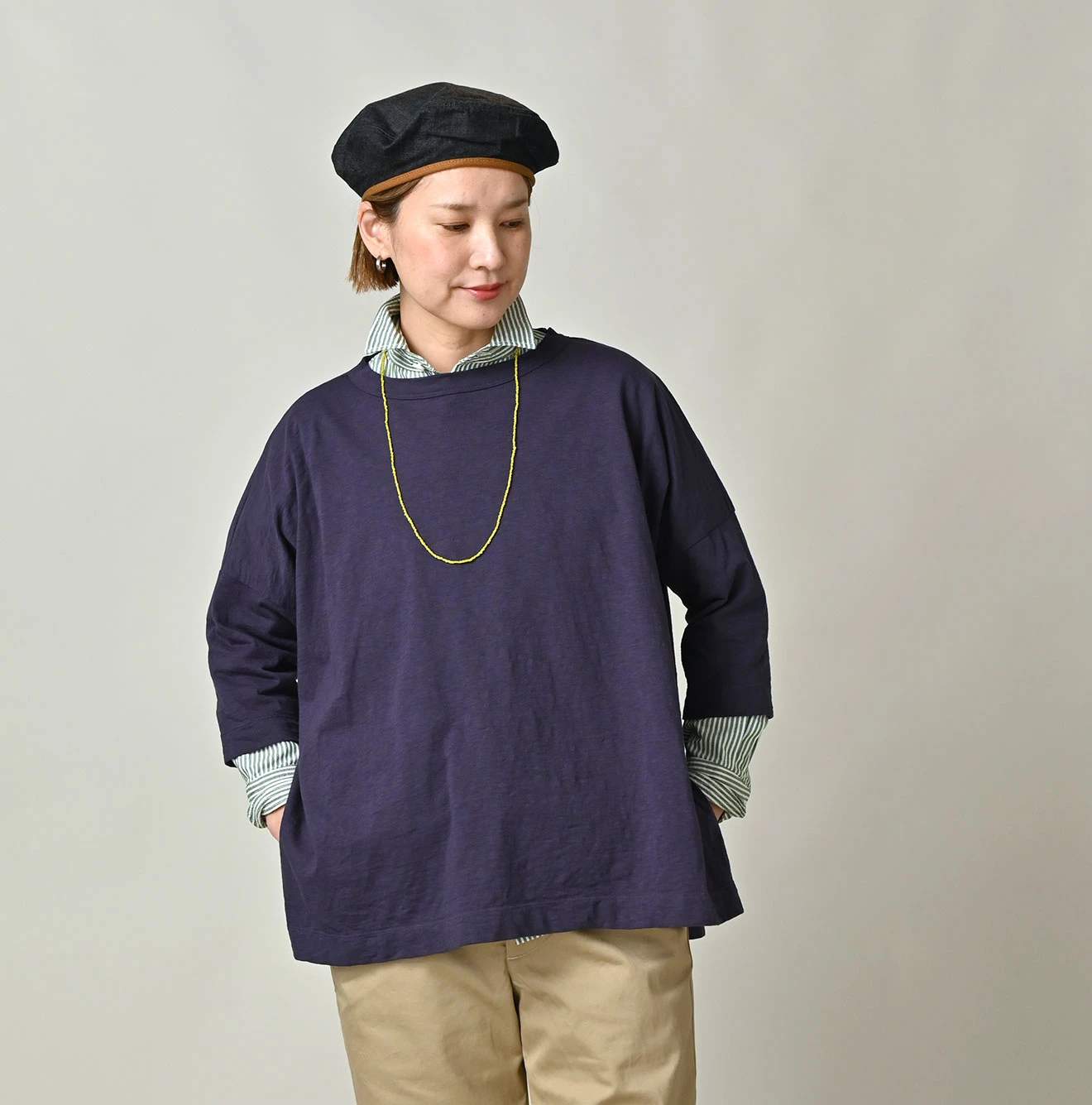 45R（フォーティファイブアール）| 天竺のビッグスリットTシャツ Long