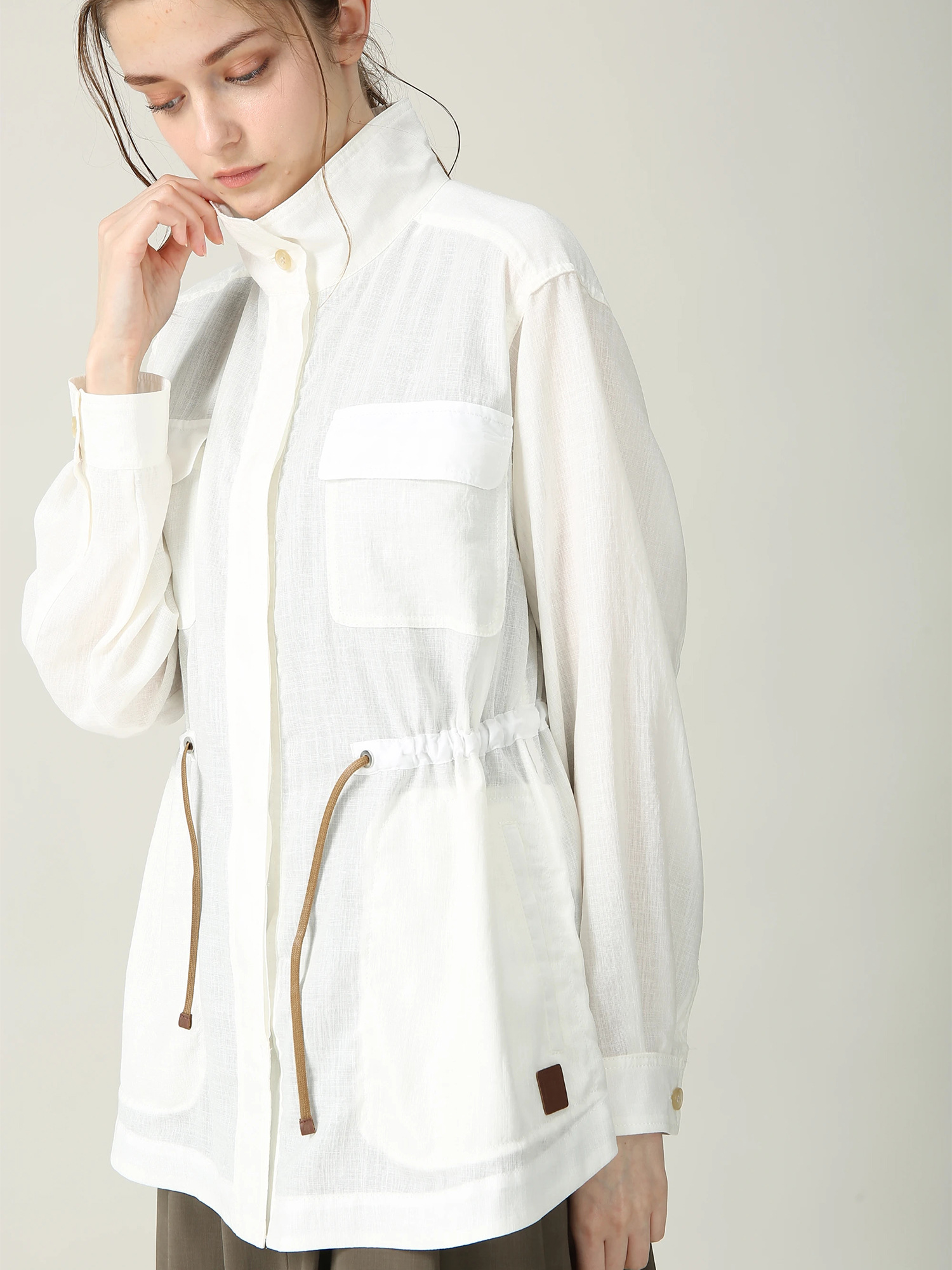 トリアセ チンツー ブラウス シャツ ジャケット ｜ MORABITO BLANC