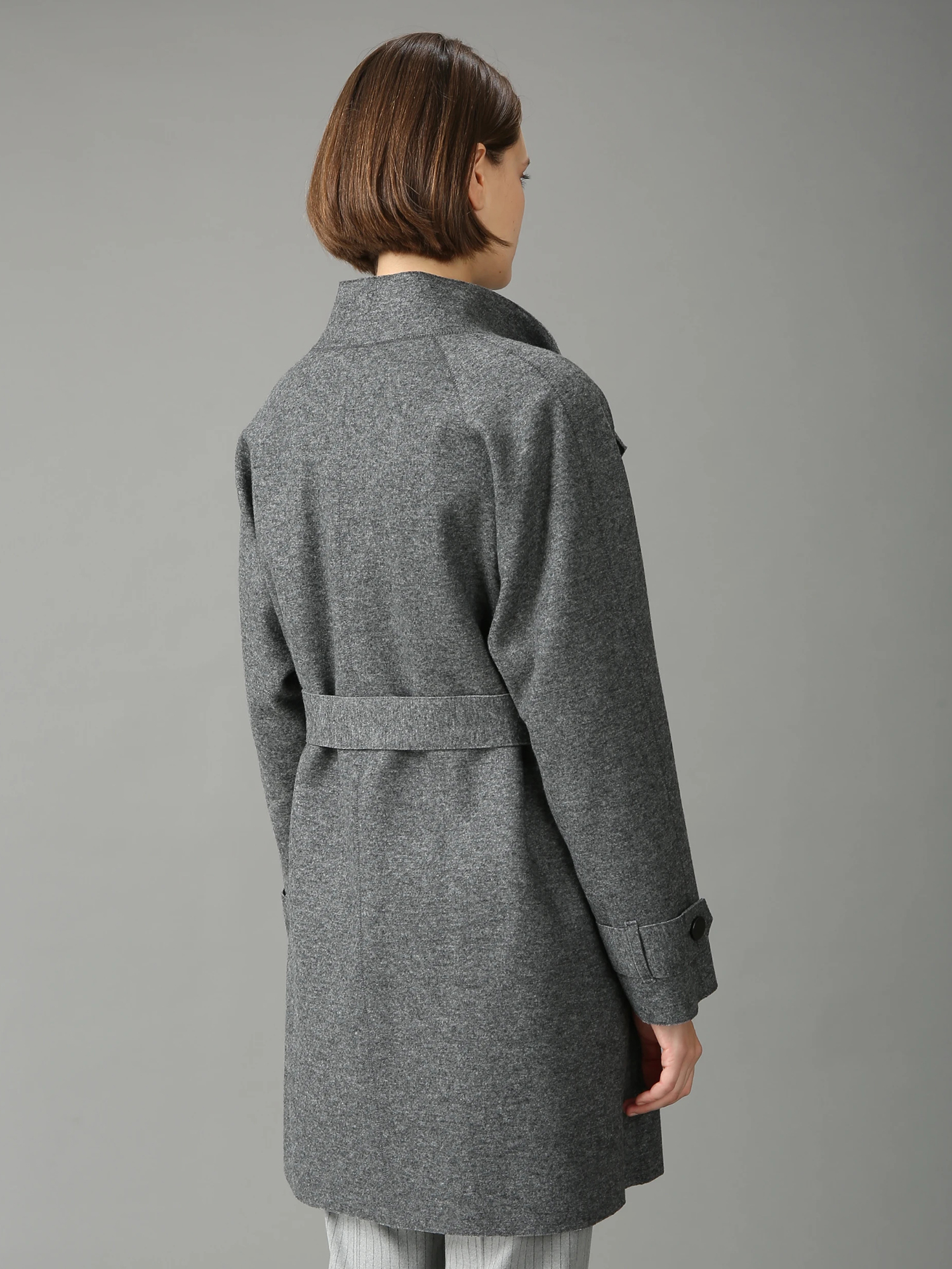 エクラ掲載】【日本製】 ウールカシミヤリバー コート ｜ MORABITO