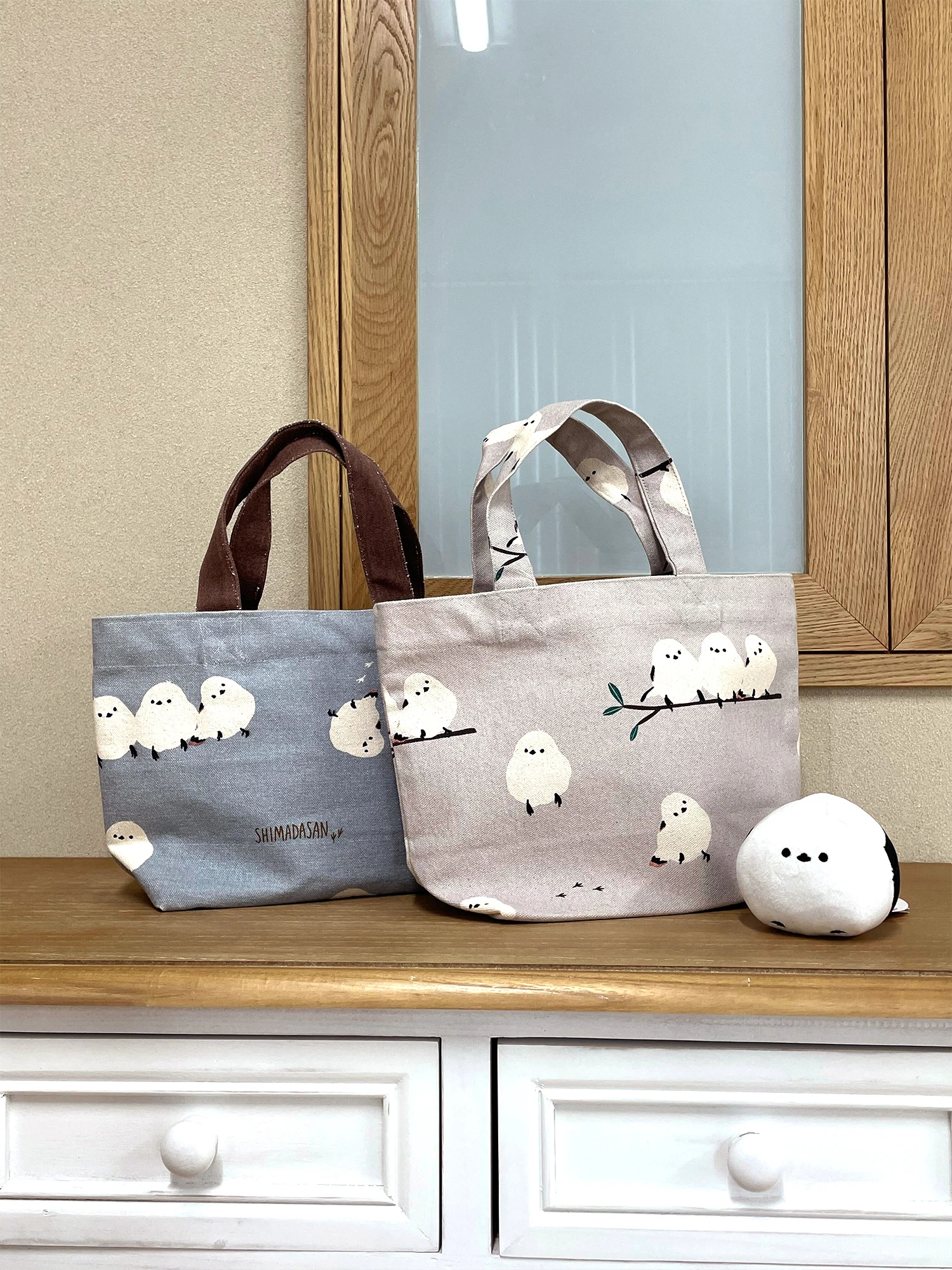 しまえながのしまださん】ミニトートバッグ(マルチブルー) / Hare no