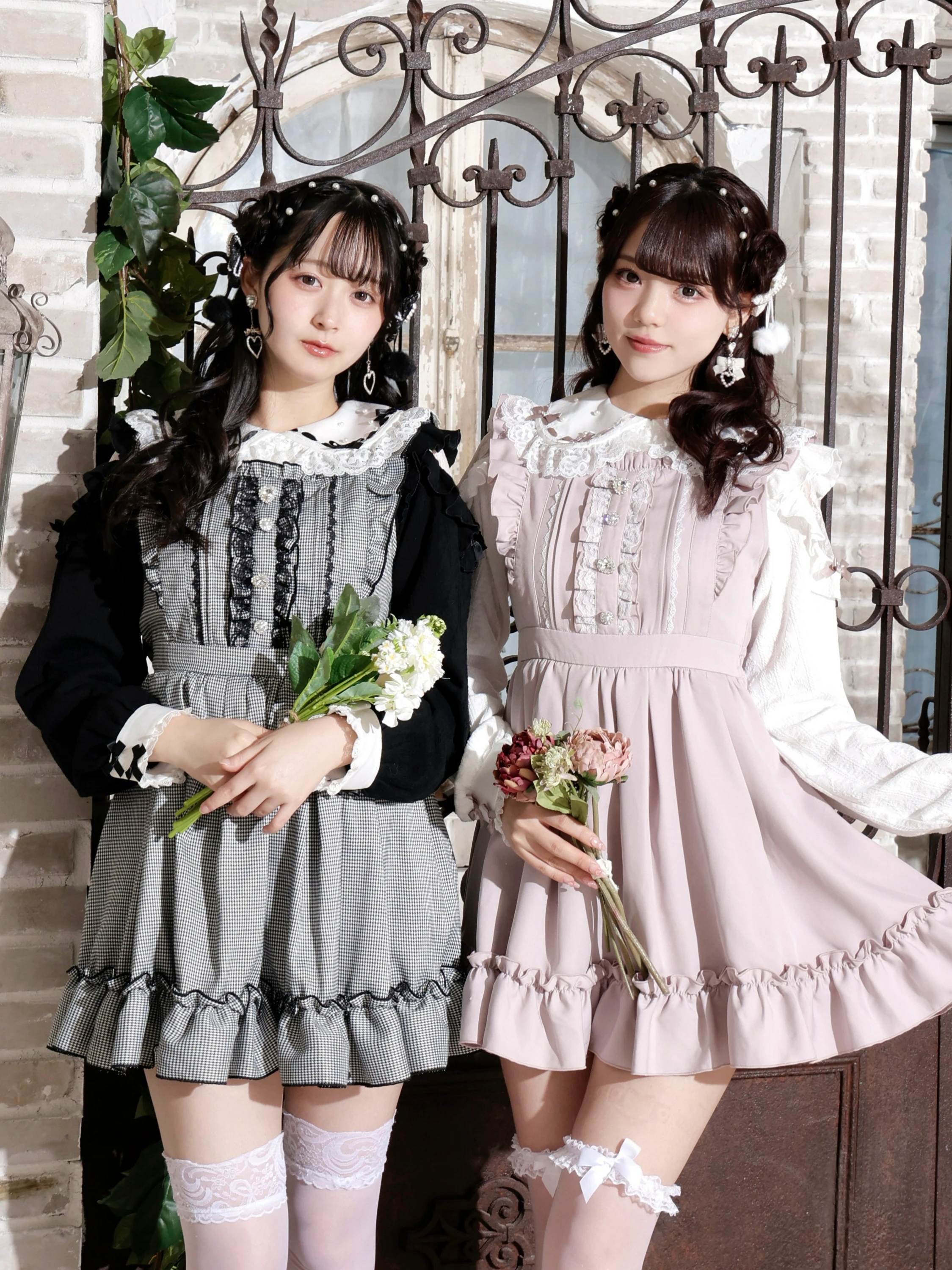 バックレースアップドレッシージャンパースカート（ミニワンピース