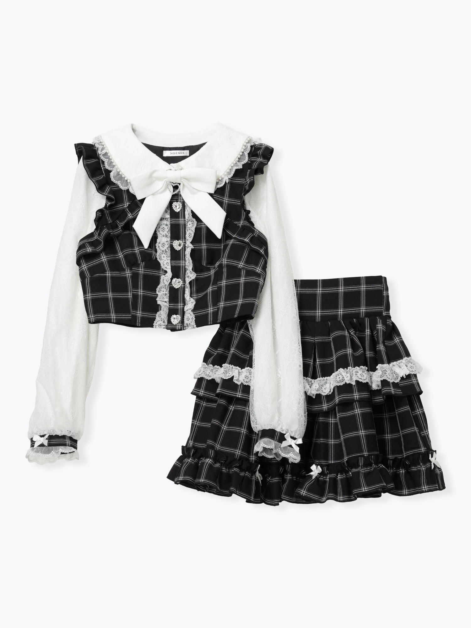 キラキラハートレイヤード風ティアードセットアップ（セットアップ