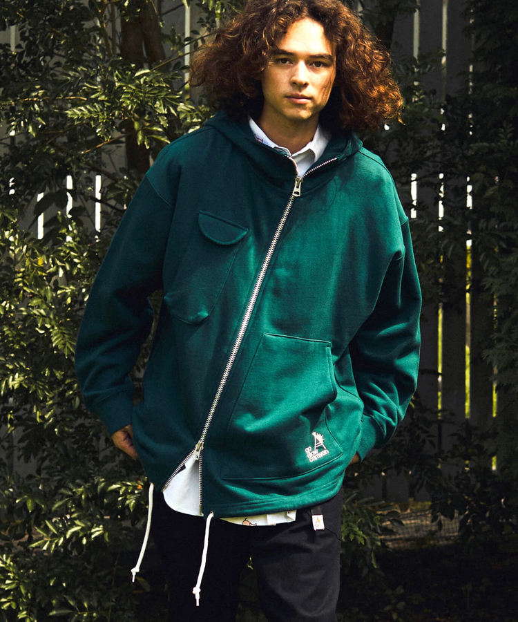 空紡糸裏毛 SLASH ZIP ジャケットtype2 (MENS/WOMENS)｜ファッション