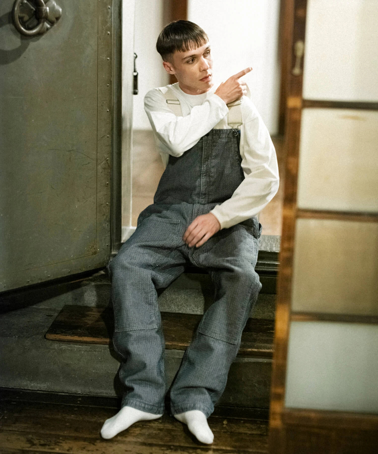 AOZORA刺し子デニム中綿オーバーオール(MENS)｜ファッション通販 SANKO