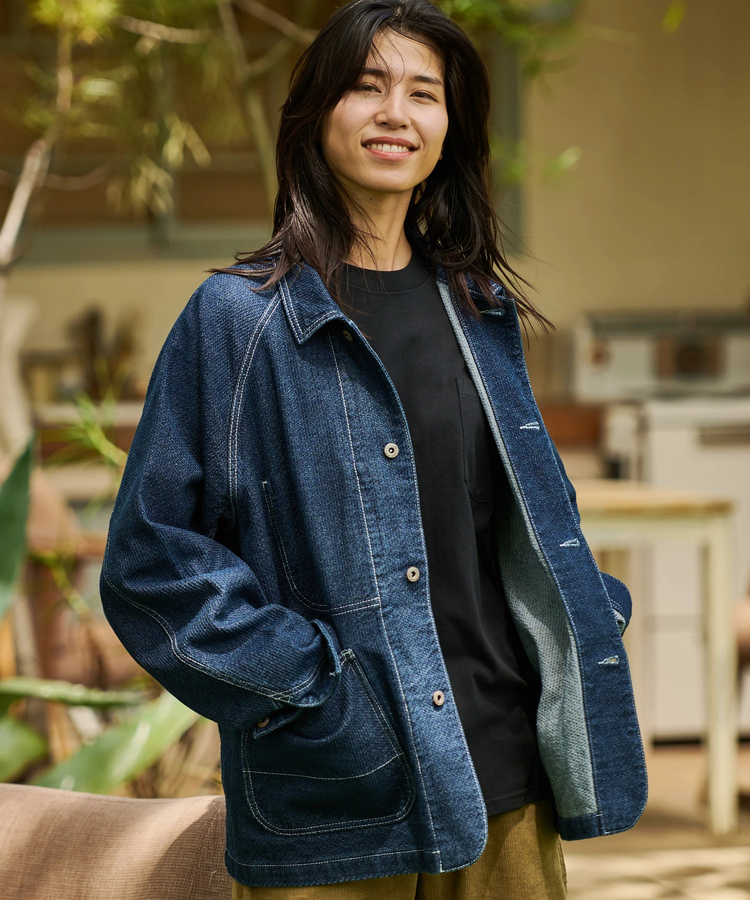 AOZORA刺し子デニムカバーオール(MENS)｜ファッション通販 SANKO