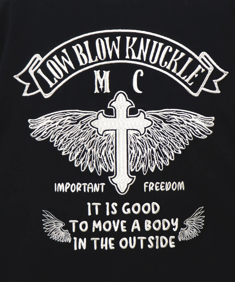 SB LOWBLOW KNUCKLE フライングクロス 総刺繍 S/S Tee(554362