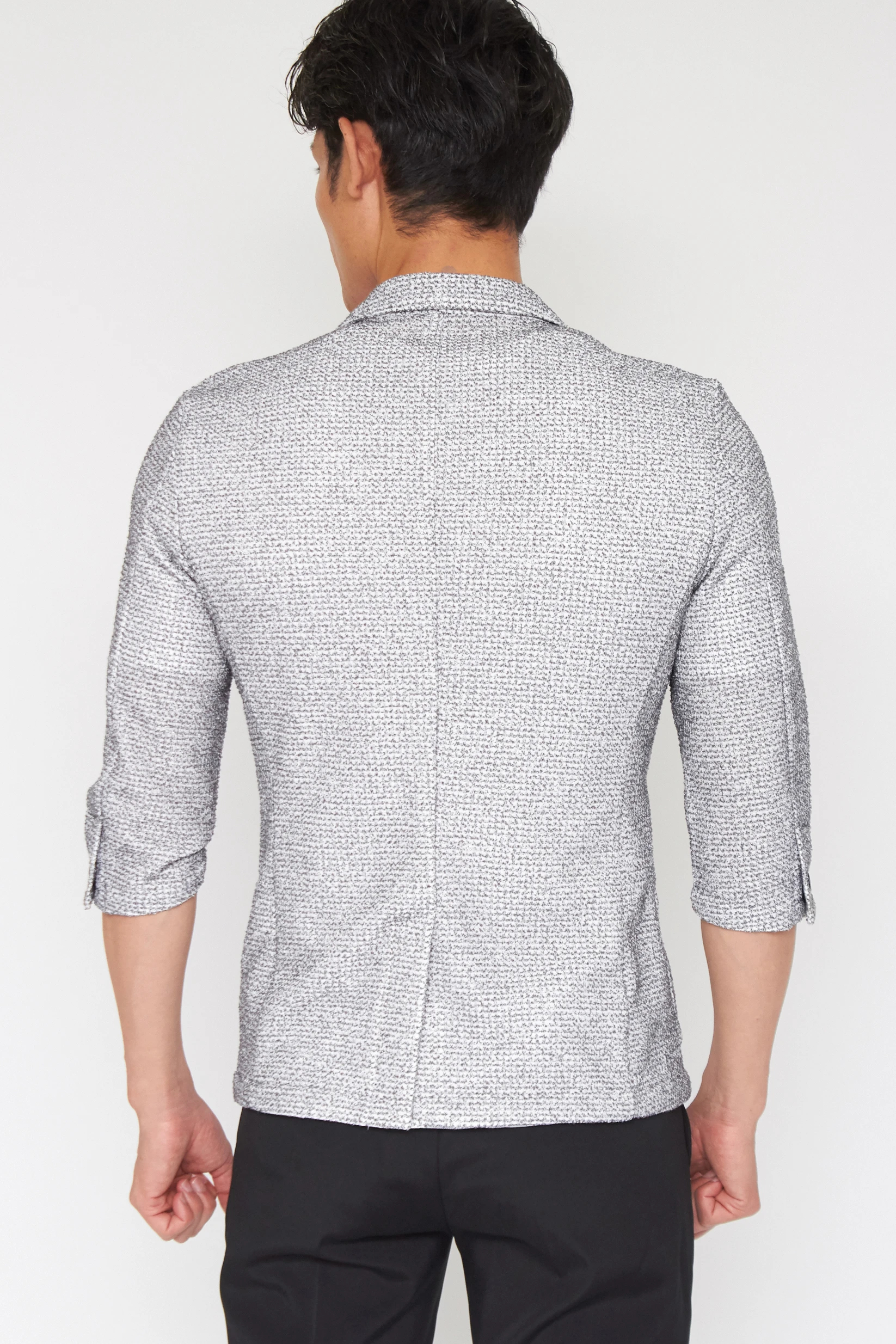 ZERO by TORNADO MART∴メランジメッシュジャージ7分袖ジャケット