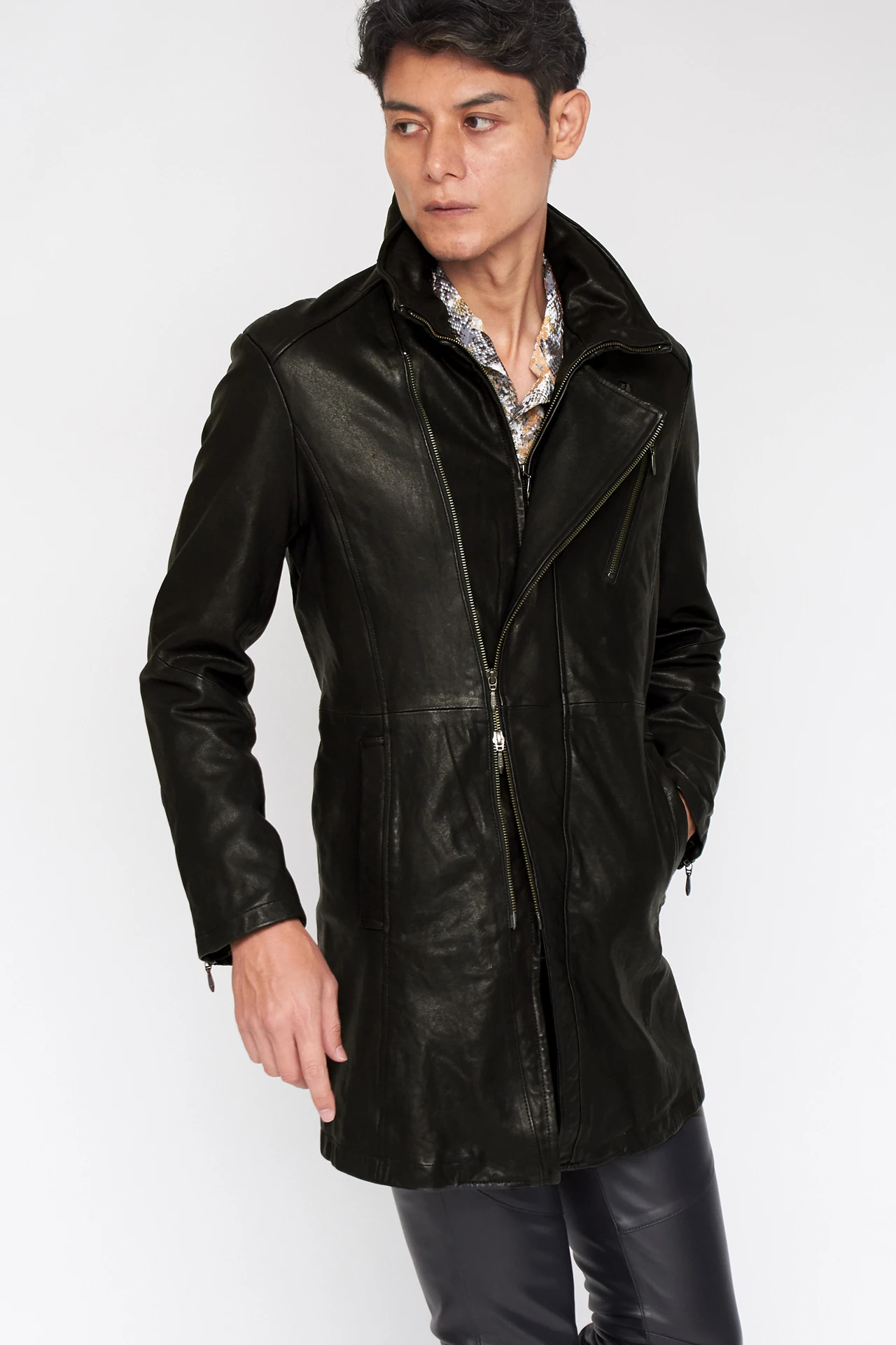 TORNADO MART∴ウォッシュドロングセミダブルレザー / TORNADO MART