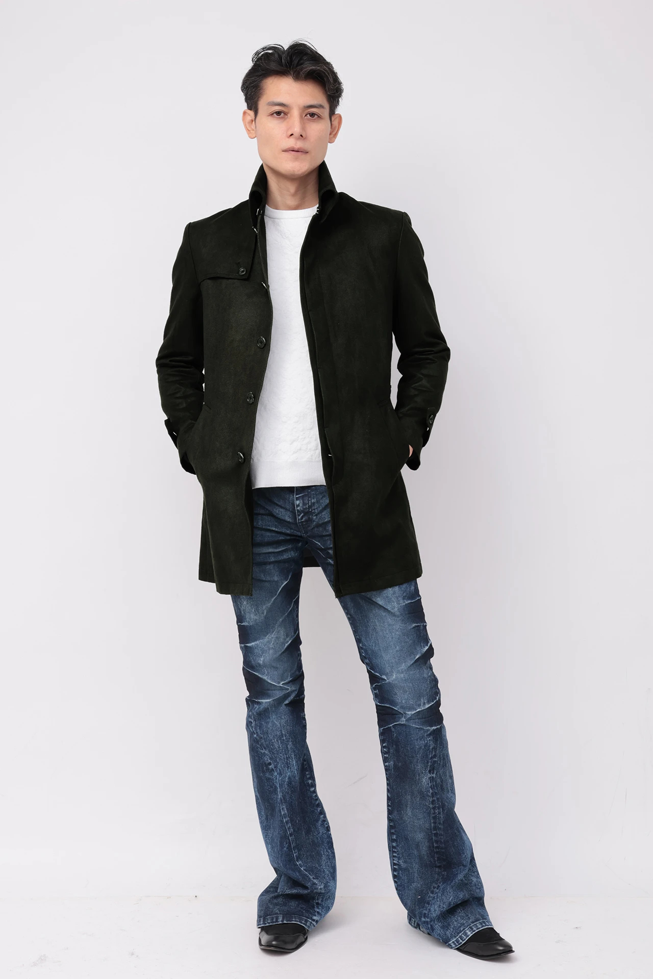 TORNADO MART∴T/Cスェードライナー付き返し衿コート / TORNADO MART