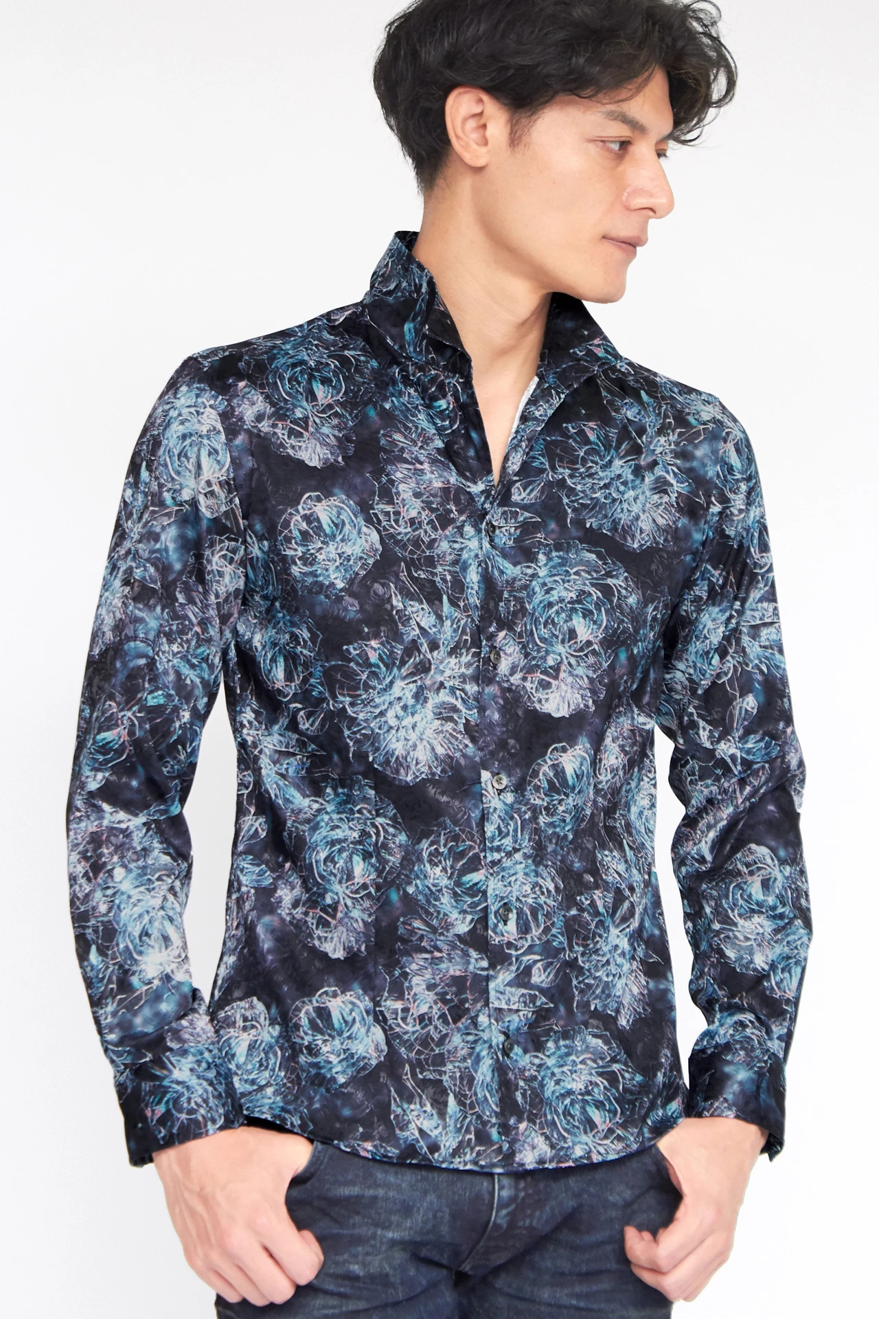 TORNADO MART∴クリスタルローズプリントシャツ / TORNADO MART