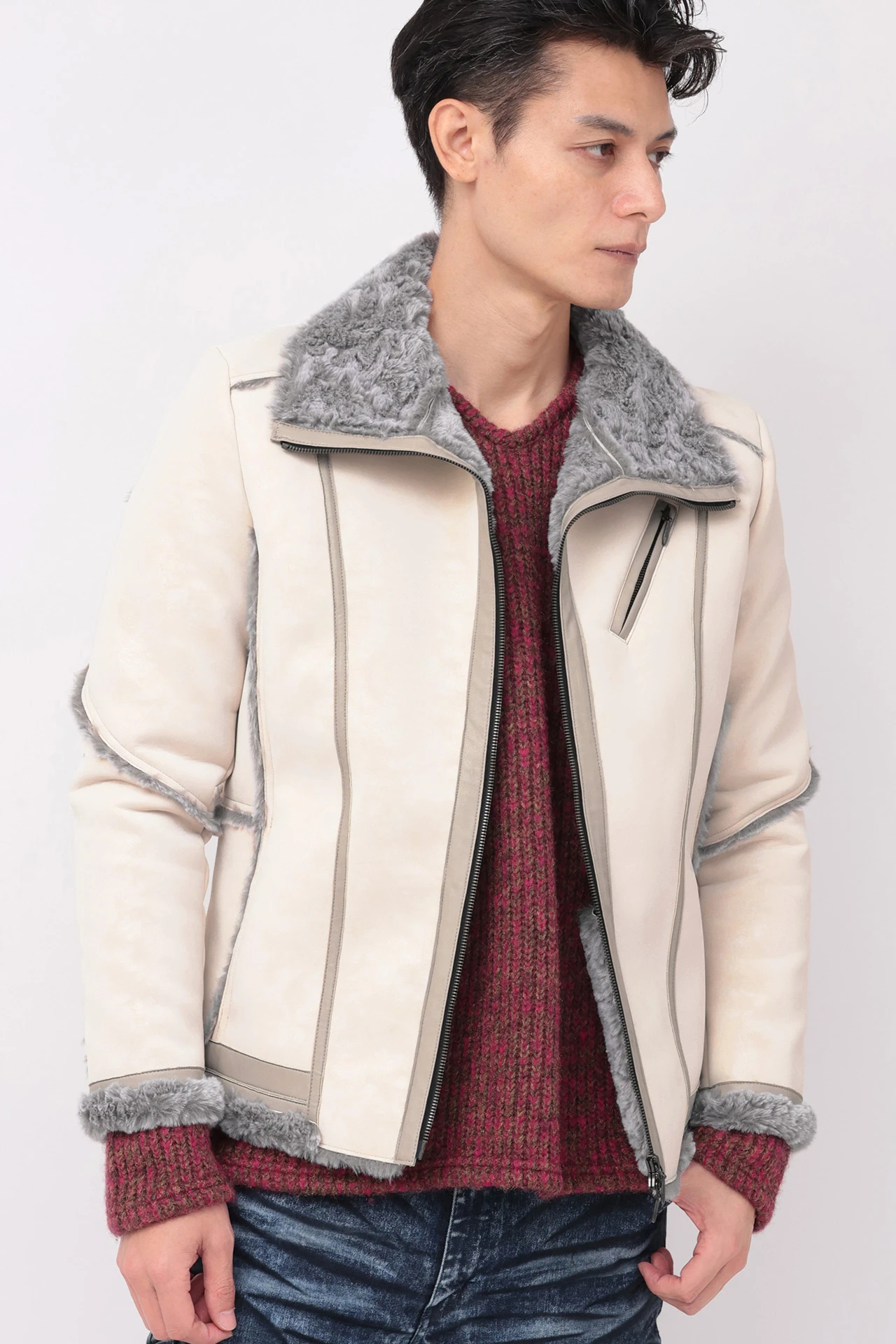 TORNADO MART∴マイクロファーボンディングブルゾン / TORNADO MART