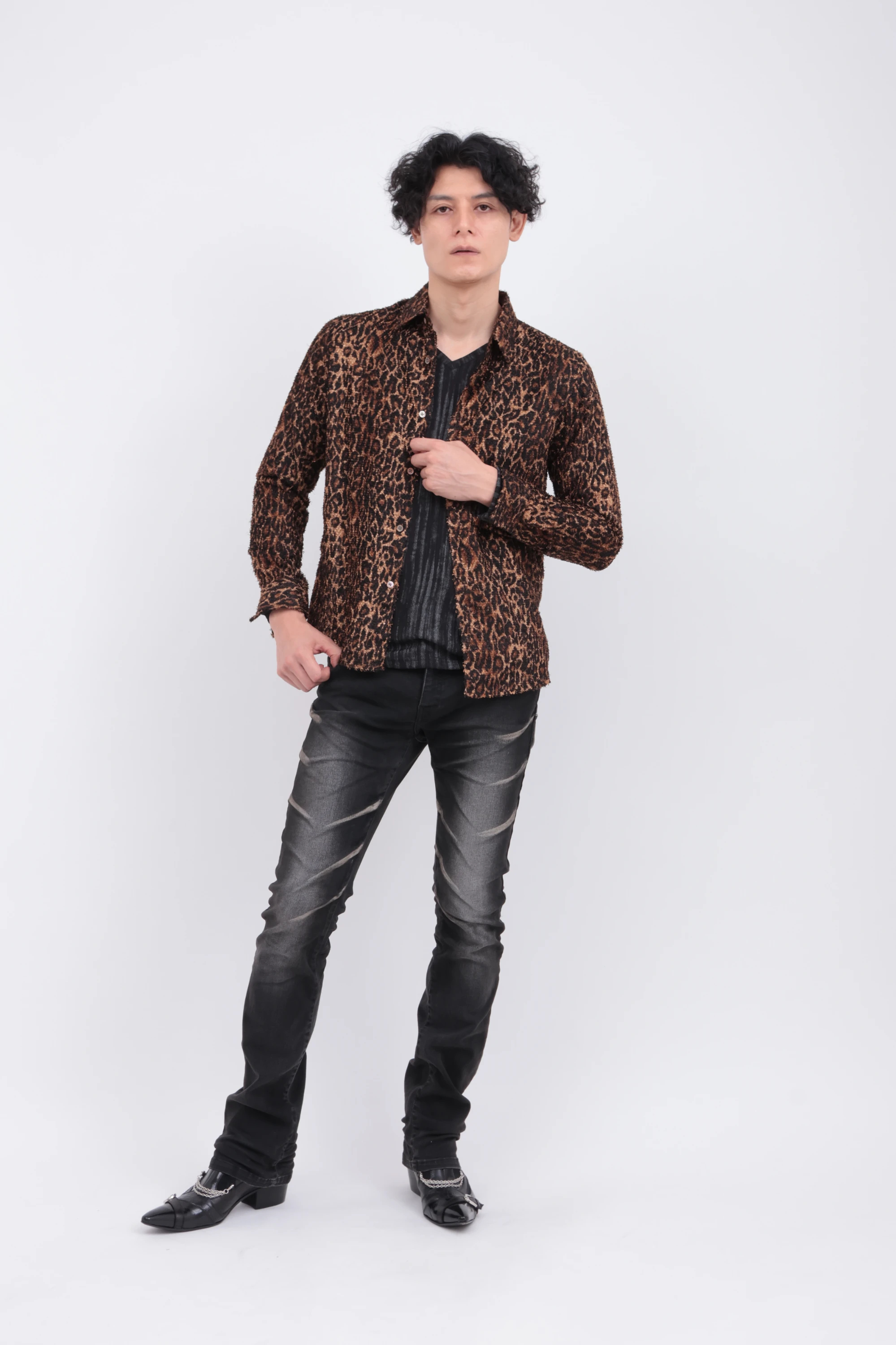 TORNADO MART∴インディアンカットJQレオパードシャツ / TORNADO MART