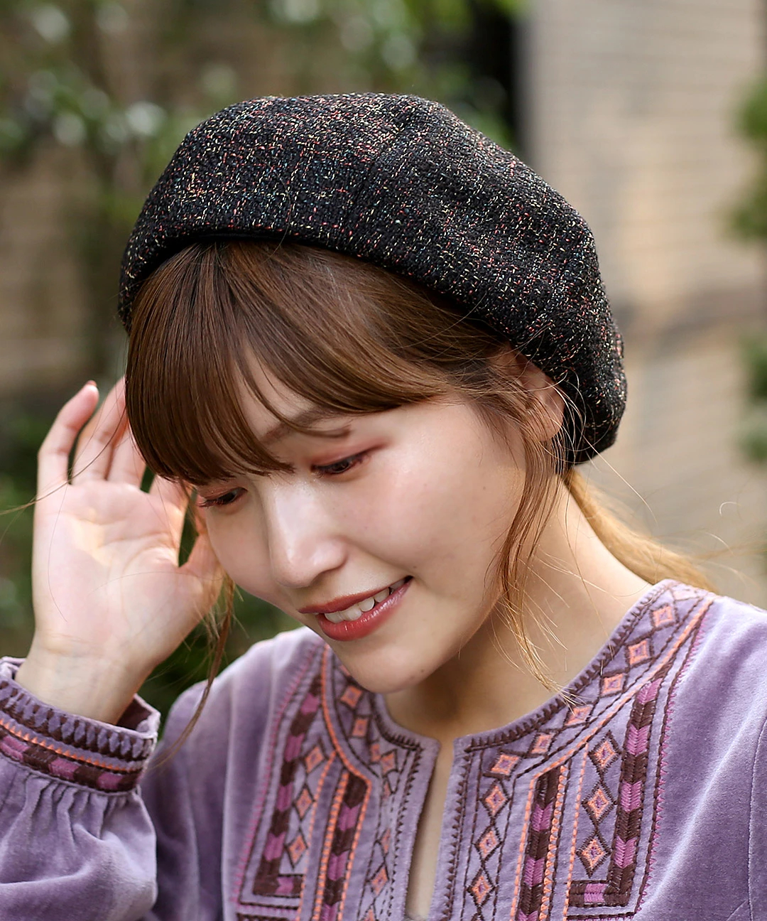 ツイードベレー帽 / ベレー帽 | エスニックファッション＆雑貨の