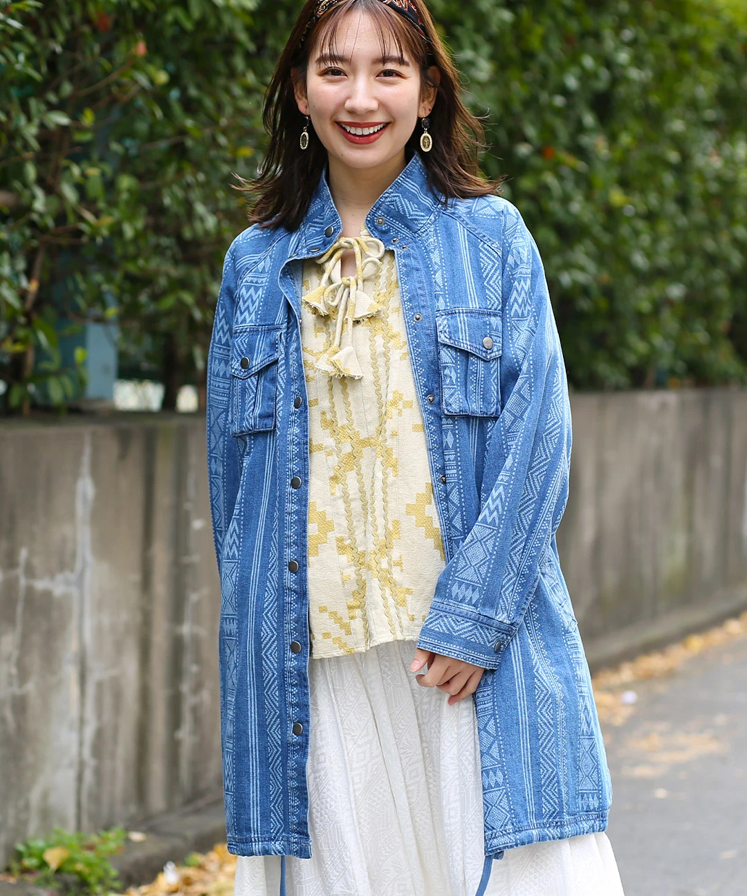 ネイティブラグ抜染デニムジャケット / ジャケット・ブルゾン