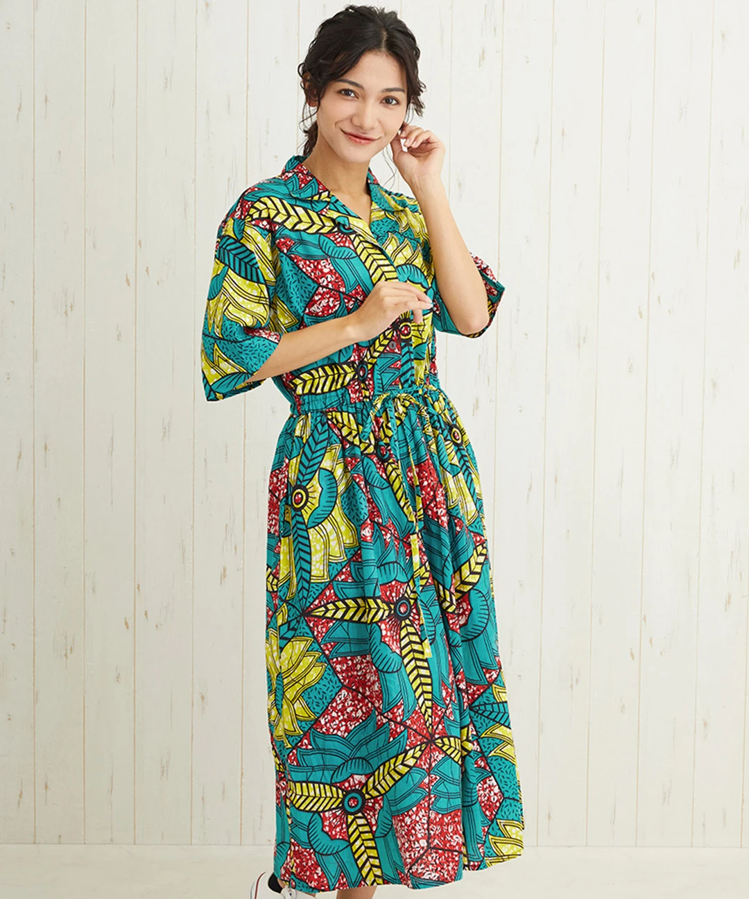 Shanti Shanti アフリカンプレーンワンピース【WEB限定】 【3月2日(月