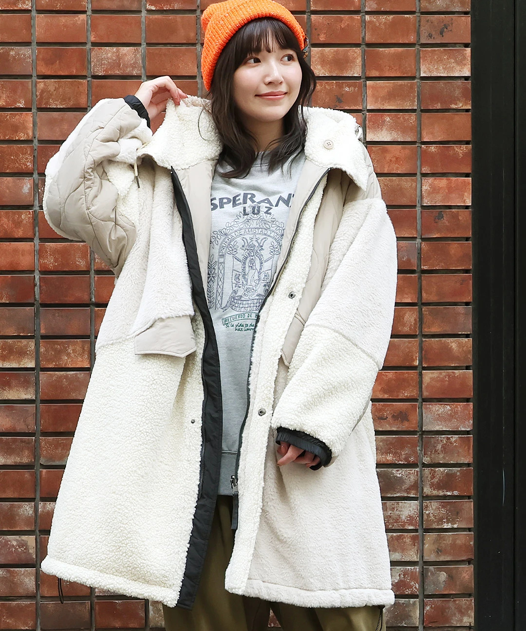 ファー×ボアリバーシブルコート / コート | エスニックファッション