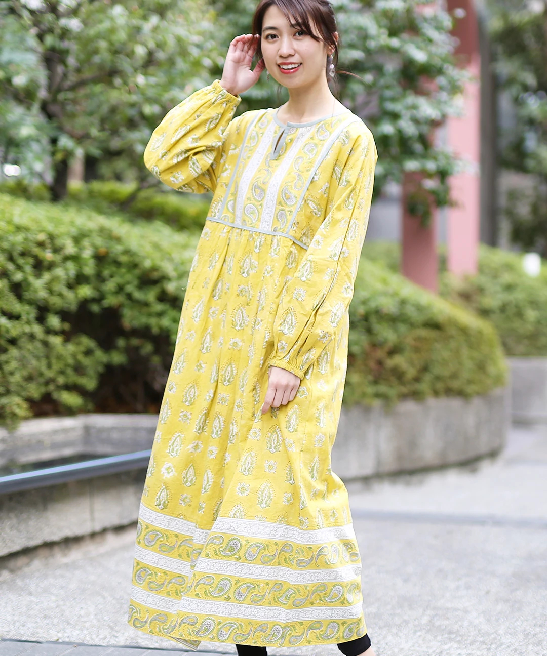 エコフレンドリーダイ ミルパブロックプリントワンピース / ワンピース