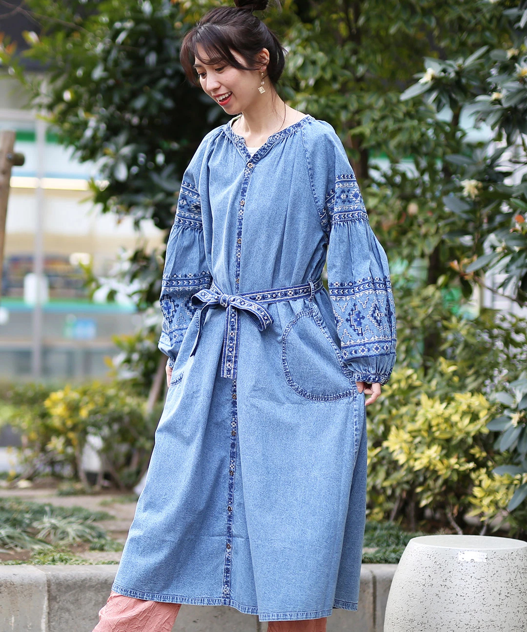 ナバホクロス刺繍ワンピース(大きいサイズ) / ワンピース | エスニック