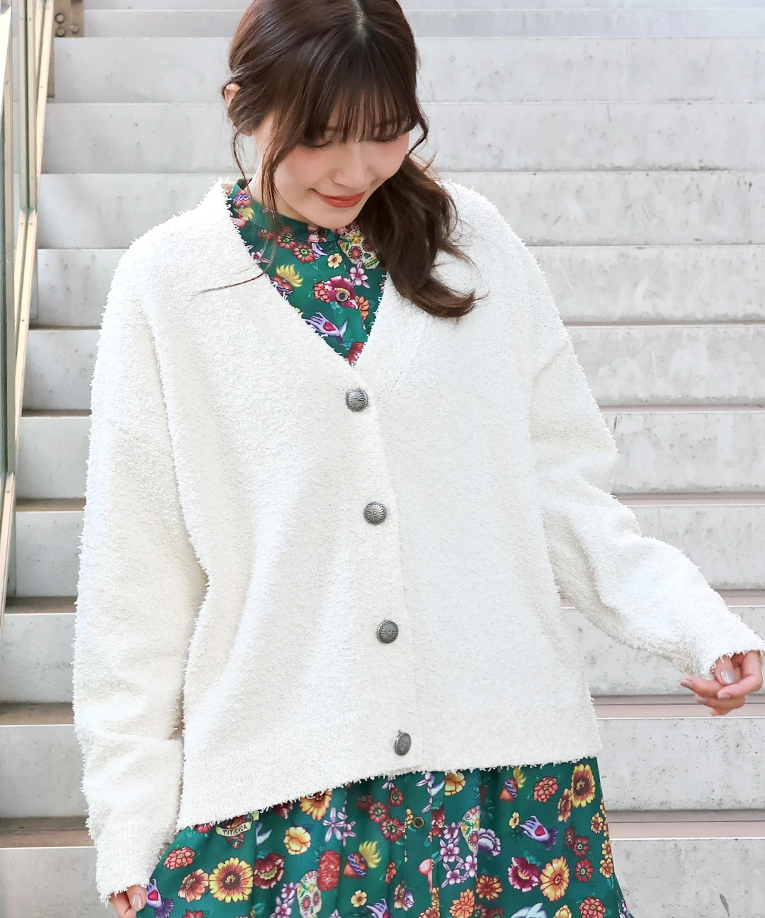 コンチョボタンニットカーディガン / カーディガン・羽織り