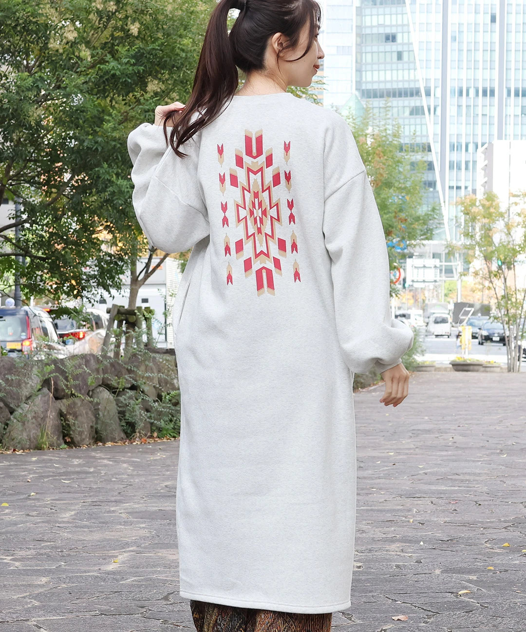 ナバホバックプリントワンピース / ワンピース | エスニック