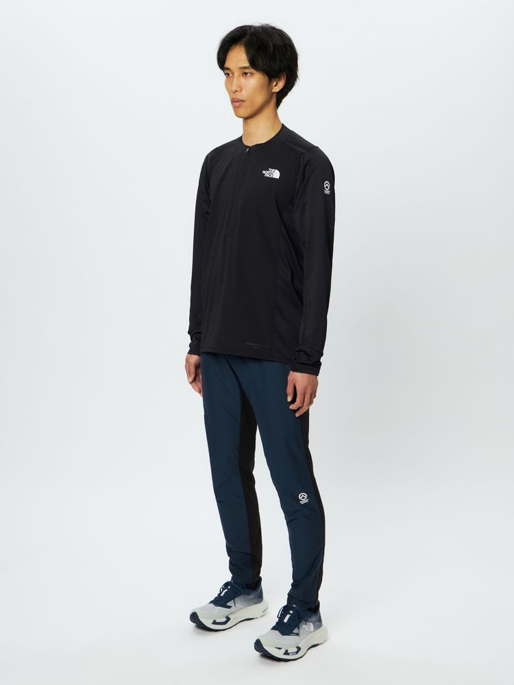 公式】ロングスリーブハイブリッドドライドットライトクルー（メンズ