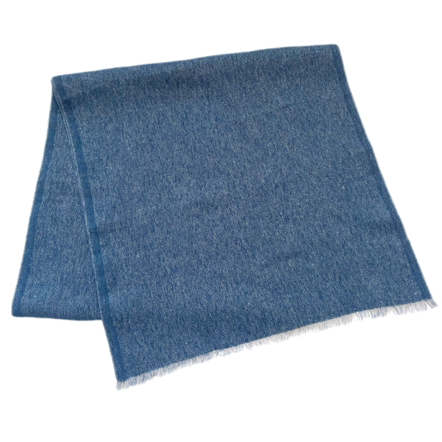 ロロピアーナ メンズ カシミア×リネン ストール 紺 Loro Piana