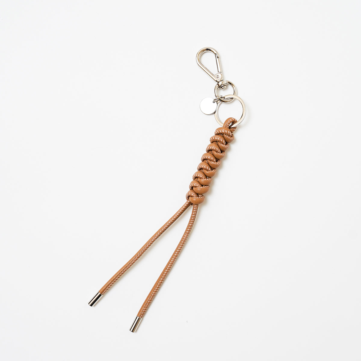 CRISTY SNAKE KNOT CHARM / STCOW | Stitched leather cord key ring