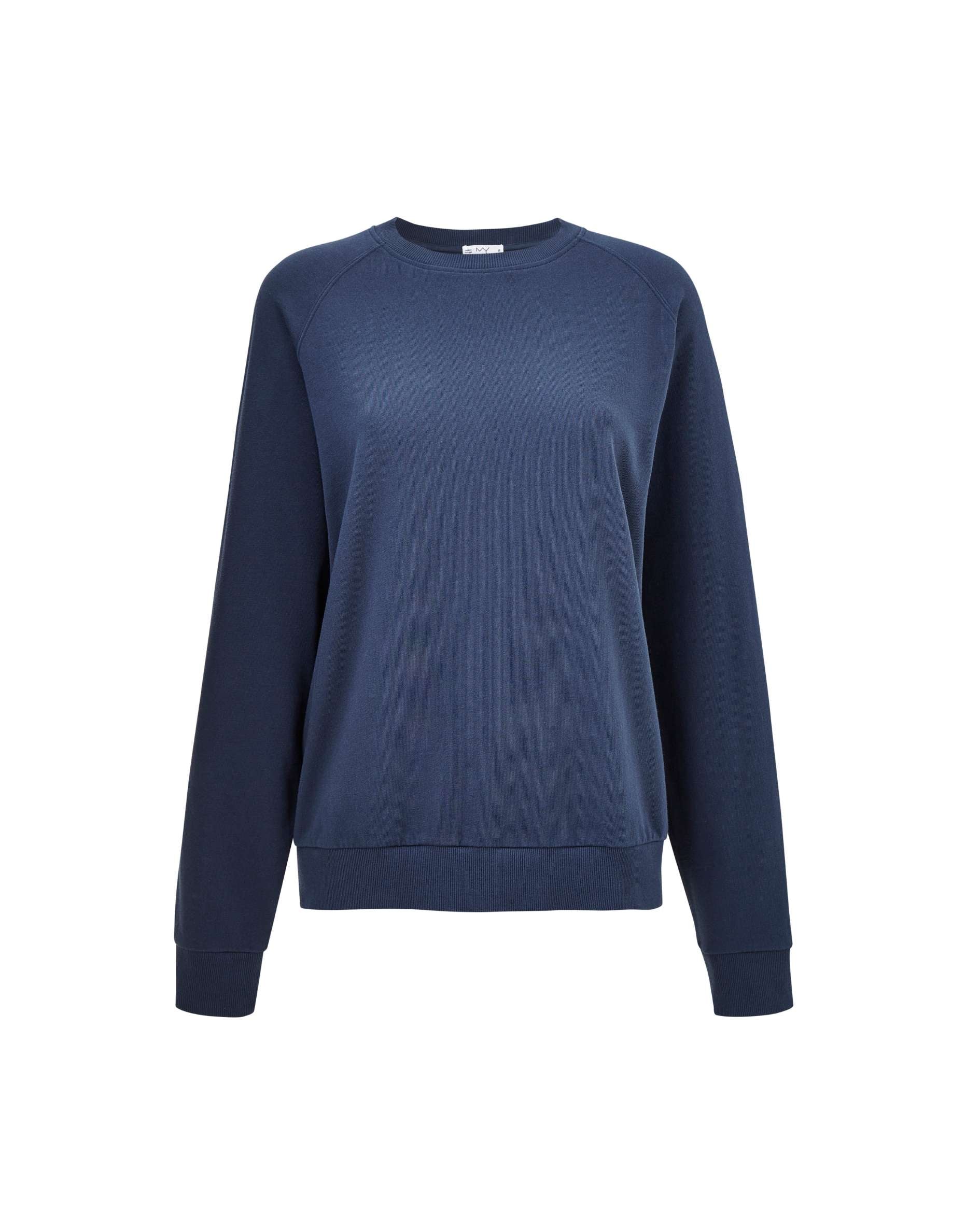 Nancy Women's Organic Cotton Heavyweight Jersey Navy Sweatshirt
