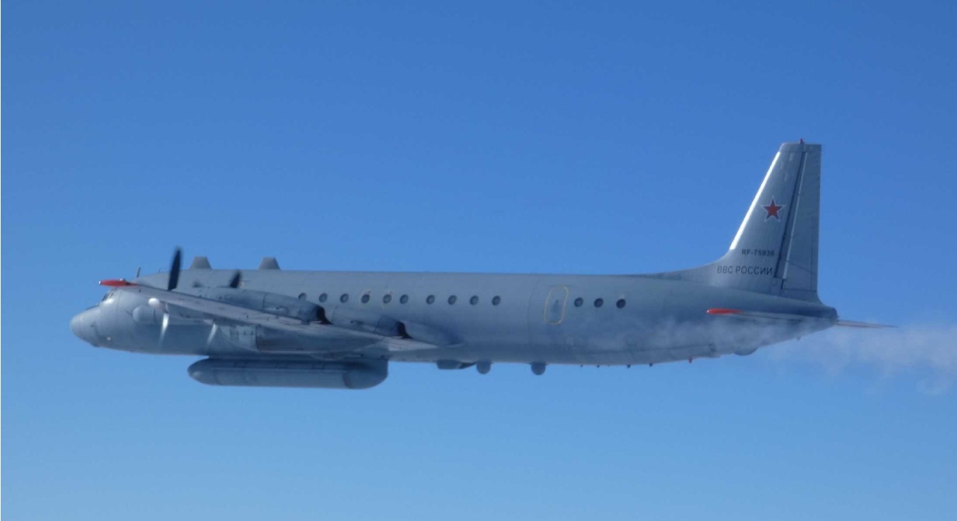 ロシア軍機1機が大陸方面から飛来し日本海上空を飛行（1月23日、IL-20