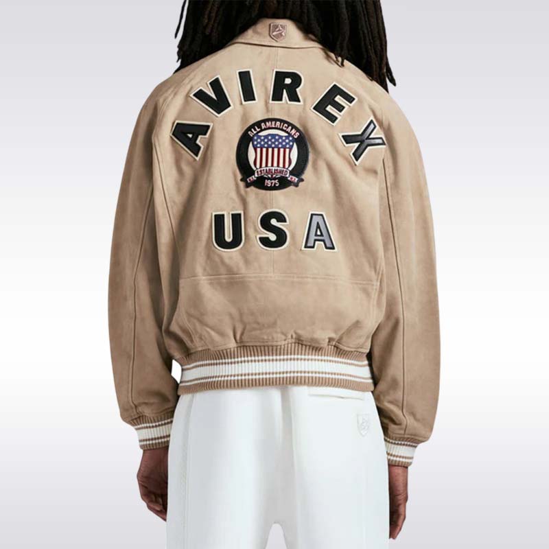 Limited Edition Men's Avirex Suede Bomber Jacket USA