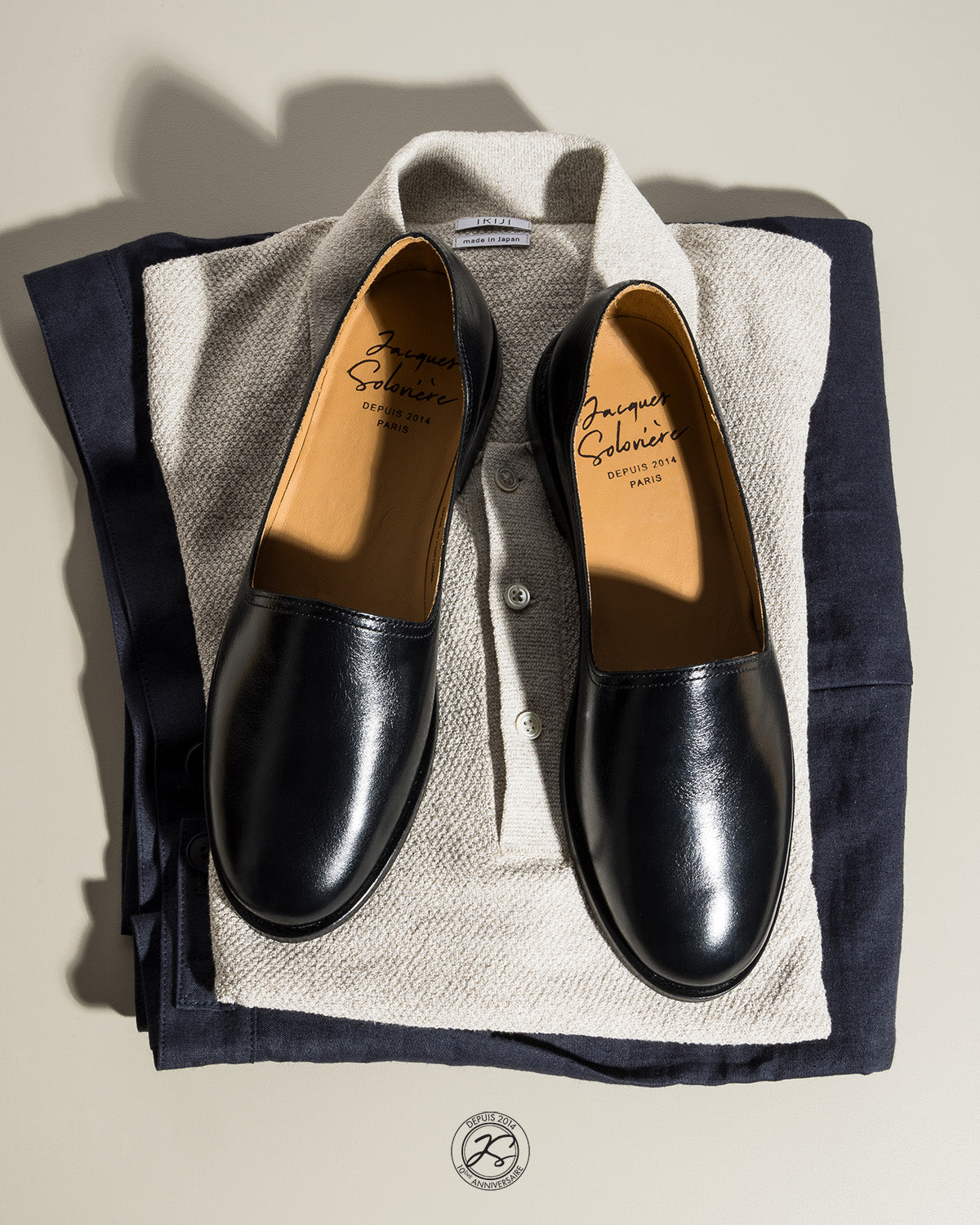 SLIM BLACK LEATHER – Jacques Solovière Paris