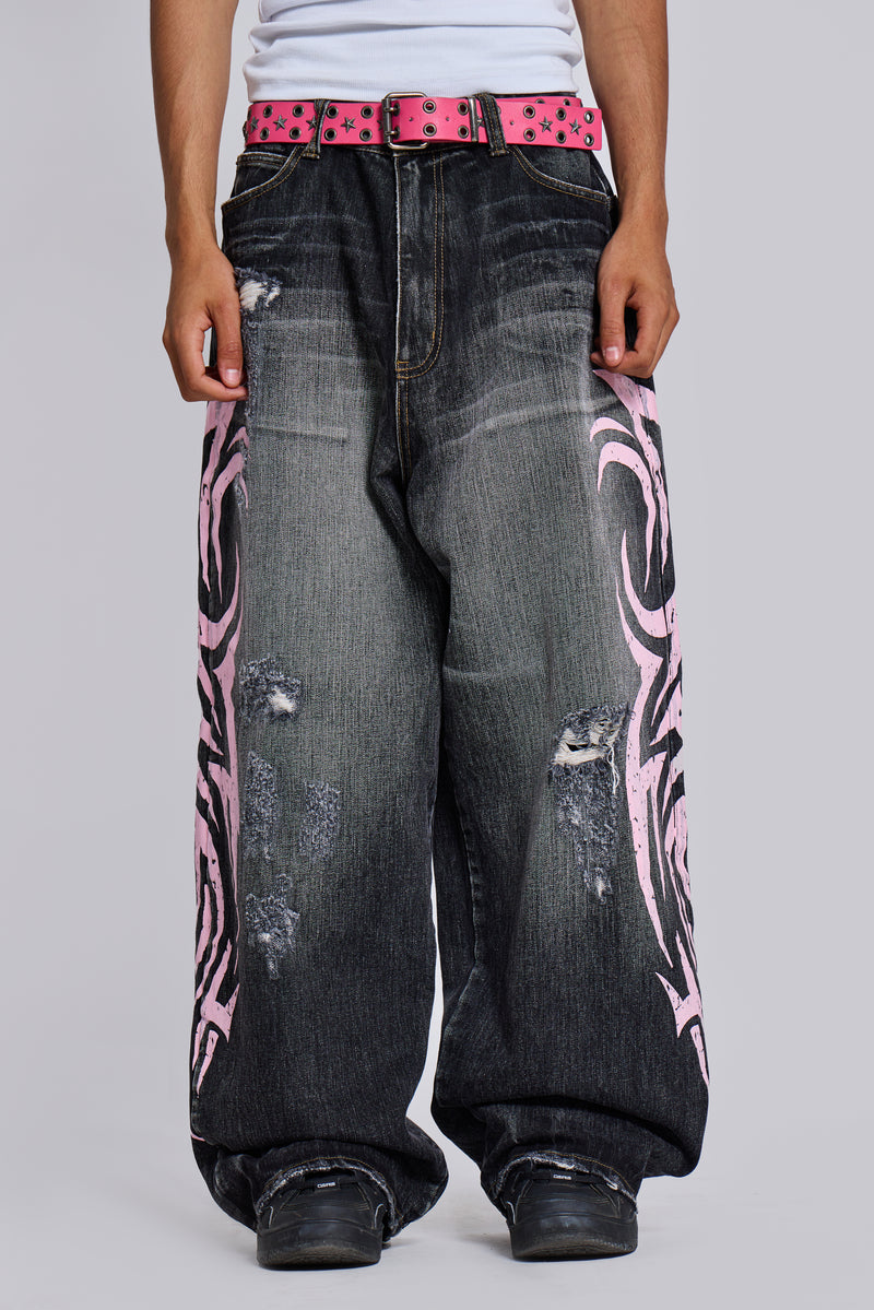 Pink Blade XL Colossus Jeans | Jaded London | Clothing