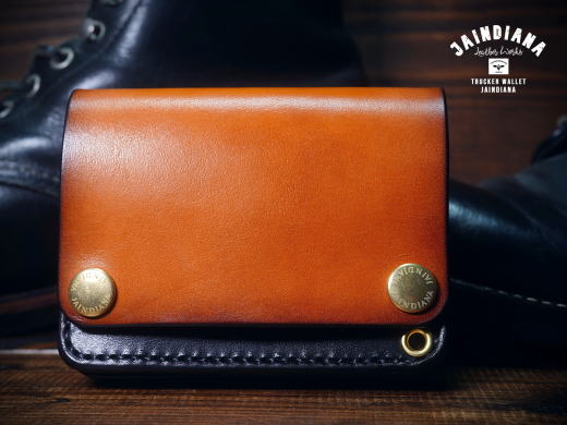 TRWS-VLB2 手染めのサドルレザーのトラッカーウォレット