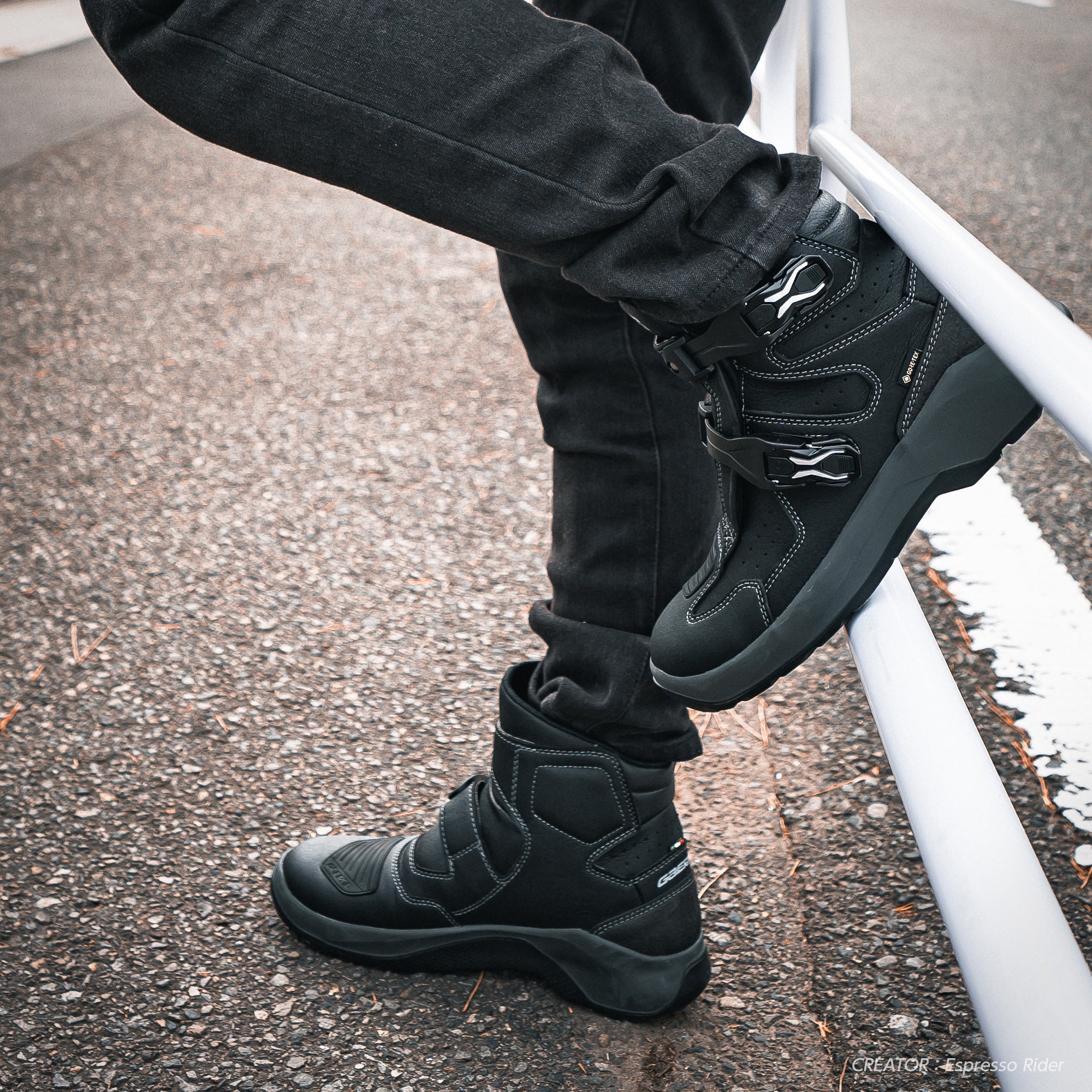 試着無料】ガエルネ パンテーラ ゴアテックス ネオブラック - バイク