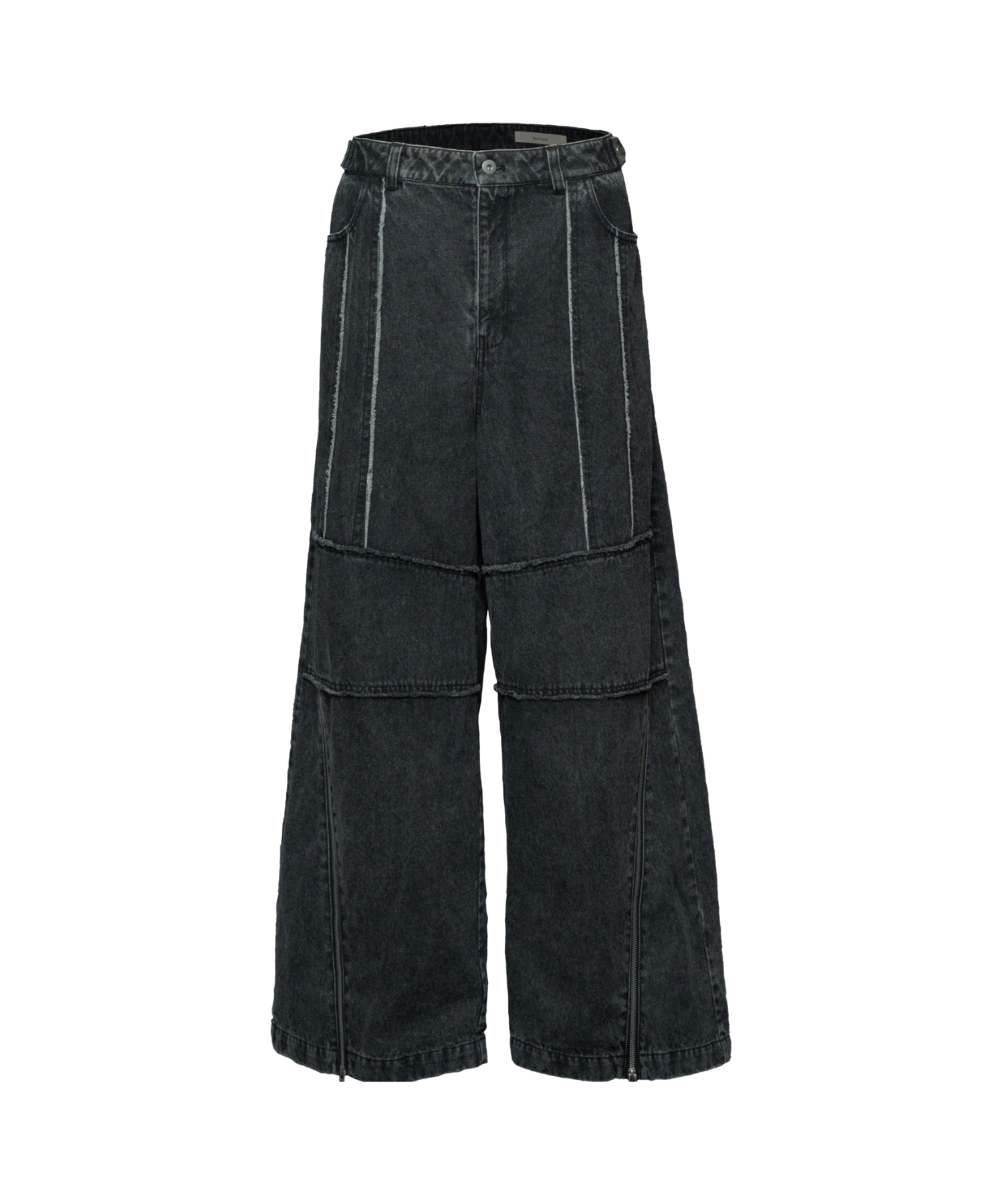 Zipped-Slit Baggy Denim – Jent Louis