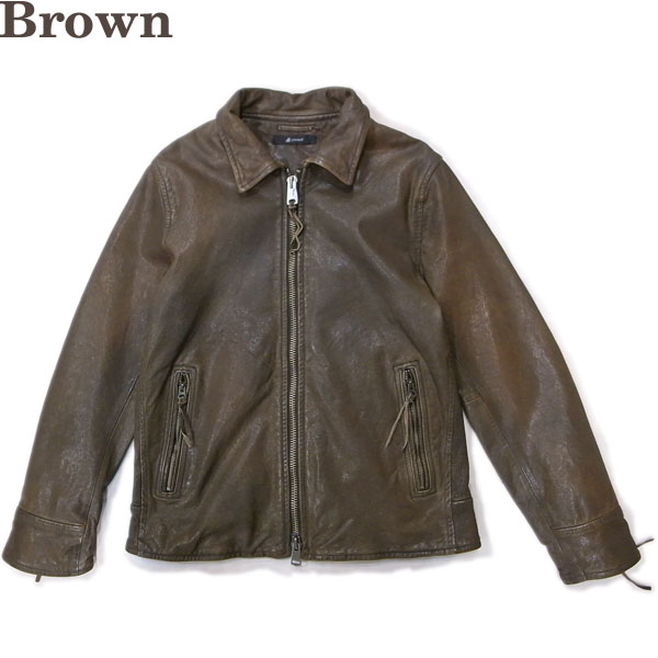 Johnbull(ジョンブル/Men's/メンゴートレザー シングル ライダース