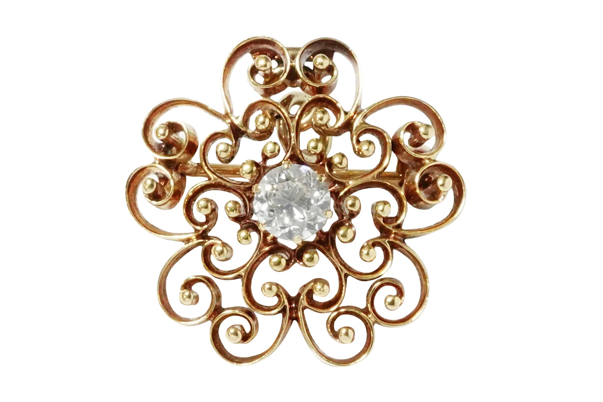 TIFFANY & CO. 【ティファニー】 K14ダイヤペントップ兼ブローチ (NO