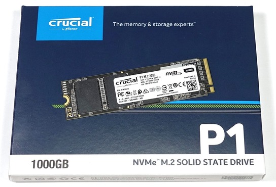 QLC型NVMe M.2 SSD「Crucial P1 1TB」をレビュー。SATA SSDに近い容量