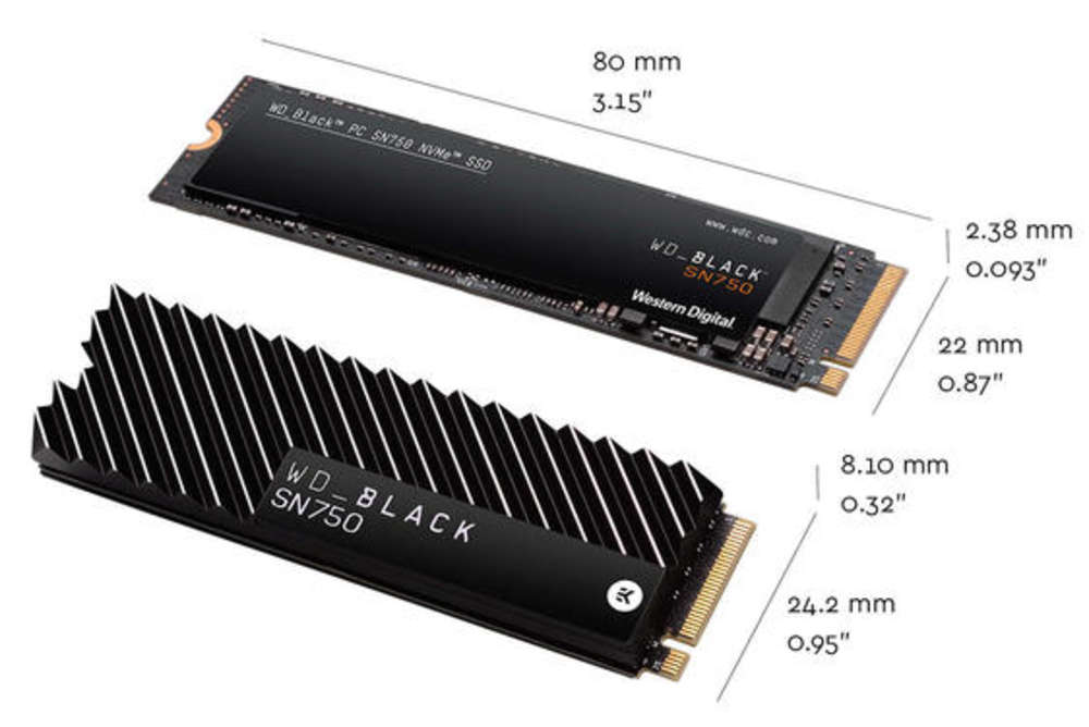 WD Black SN750 NVMe SSD ヒートシンク搭載版が発売 | 自作とゲームと