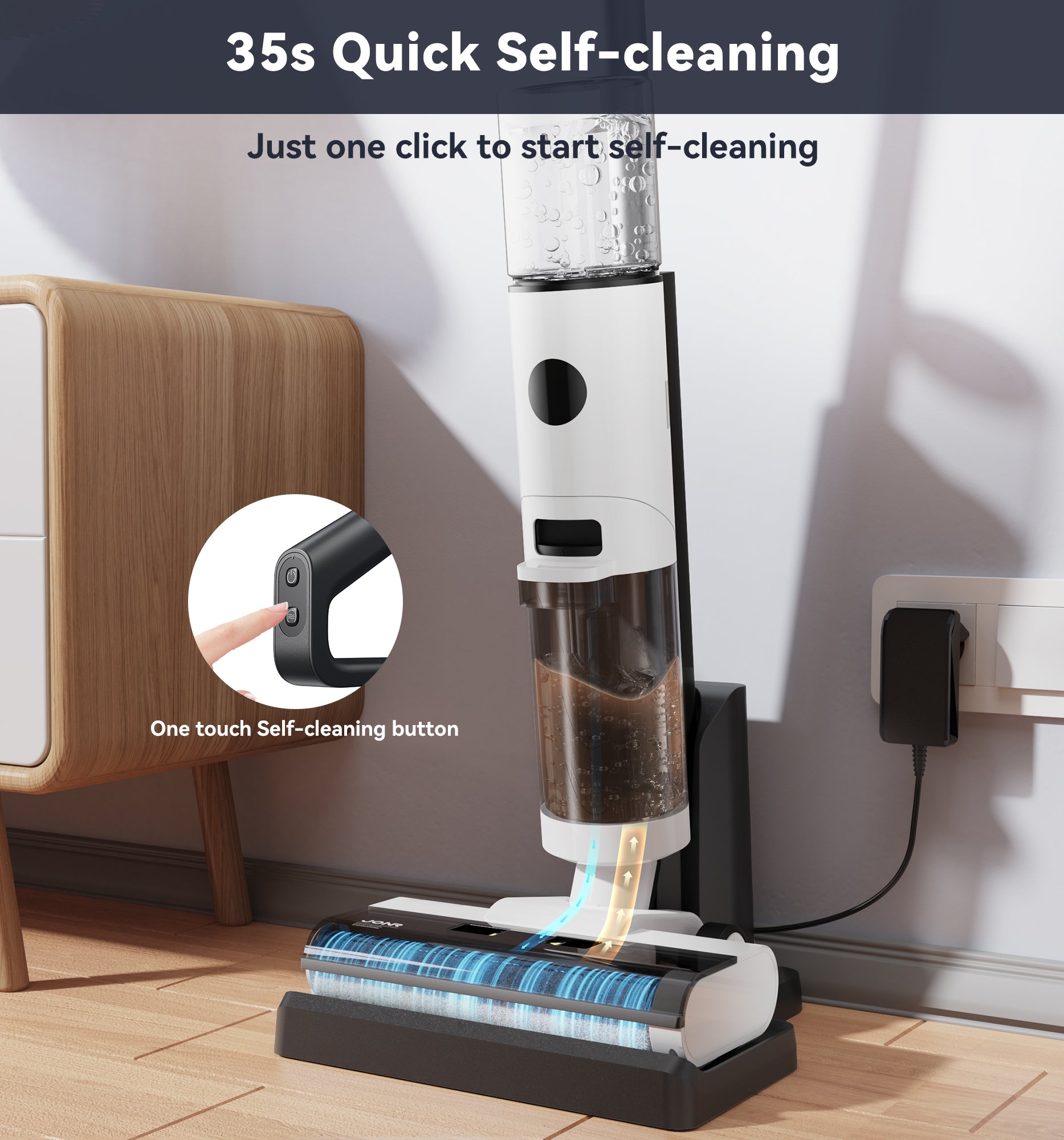 JONR ED12 コードレス ウェット＆ドライ バキュームクリーナー兼モップ