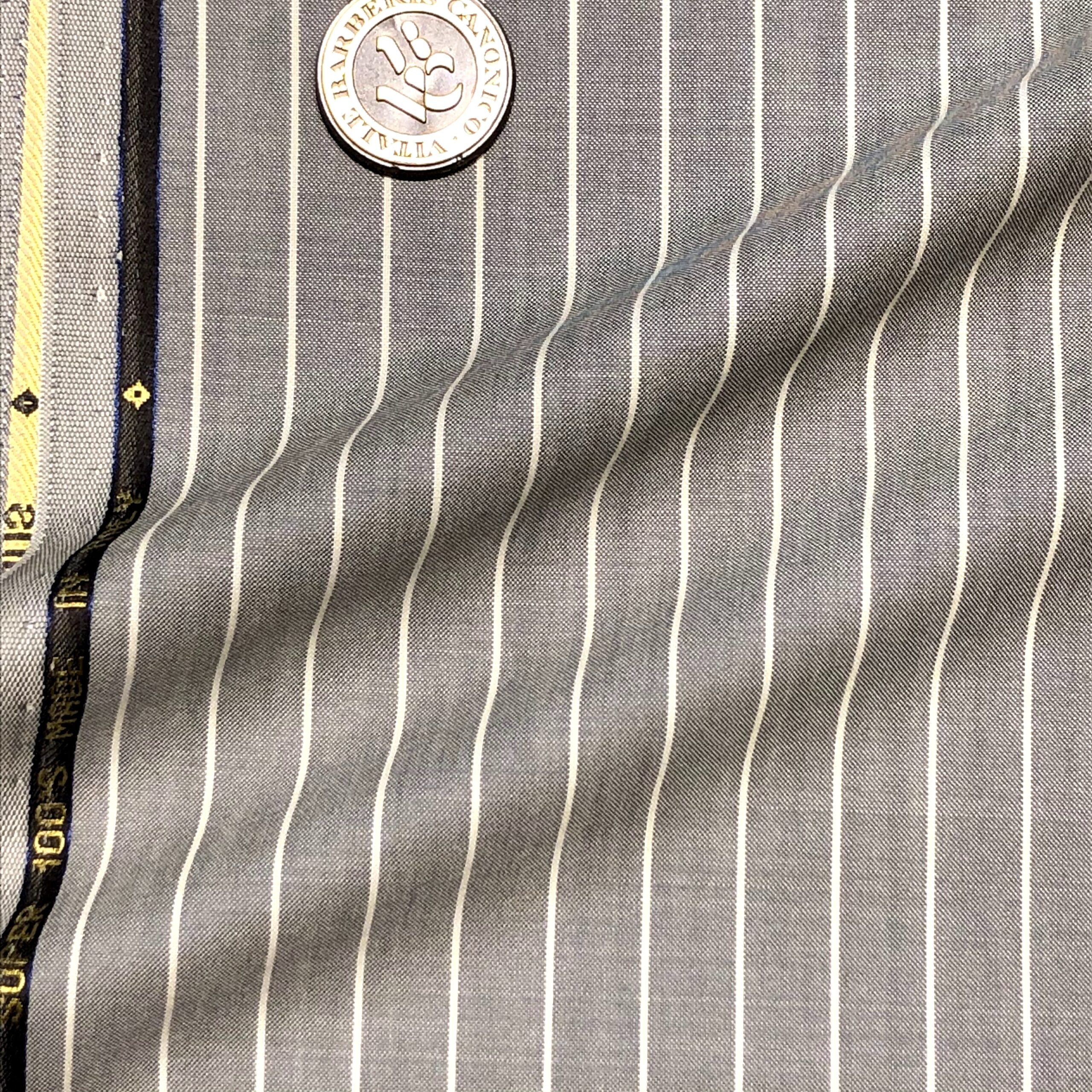 カノニコスーツ：シルバーグレーチョークストライプ | VESTA by John Ford