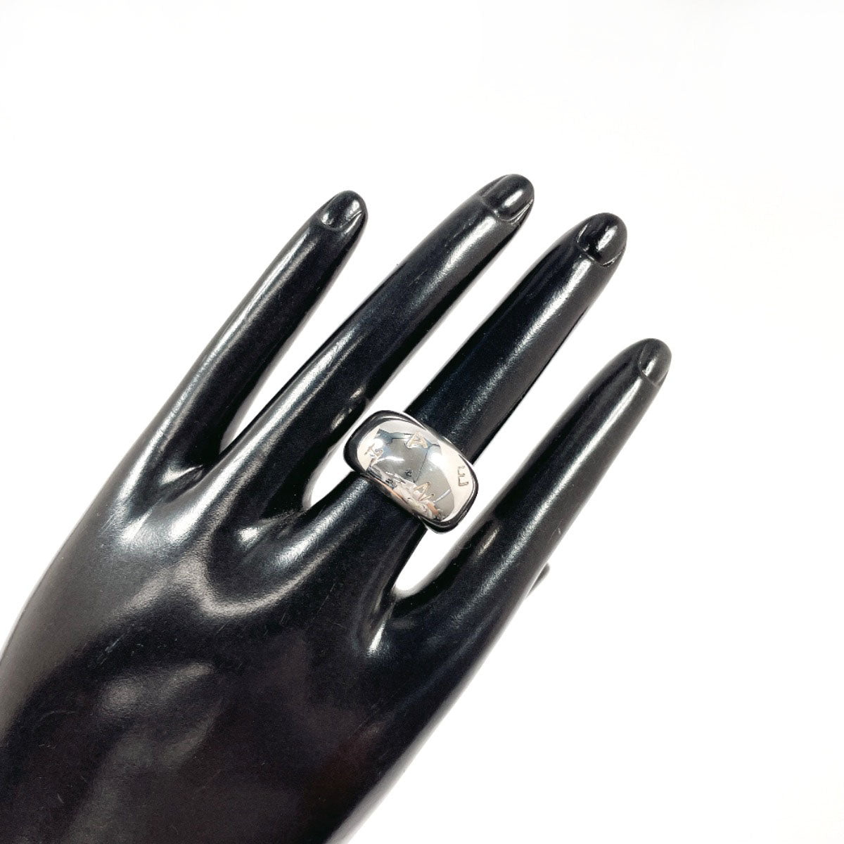 CHANEL Ring logo vintage Silver925 #US 6 1/4 Silver Women Second