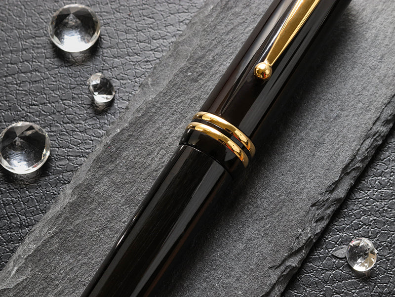 七宝万年筆・ベークライト・黒 Fountain Pen | ワンチャーペン Wancher