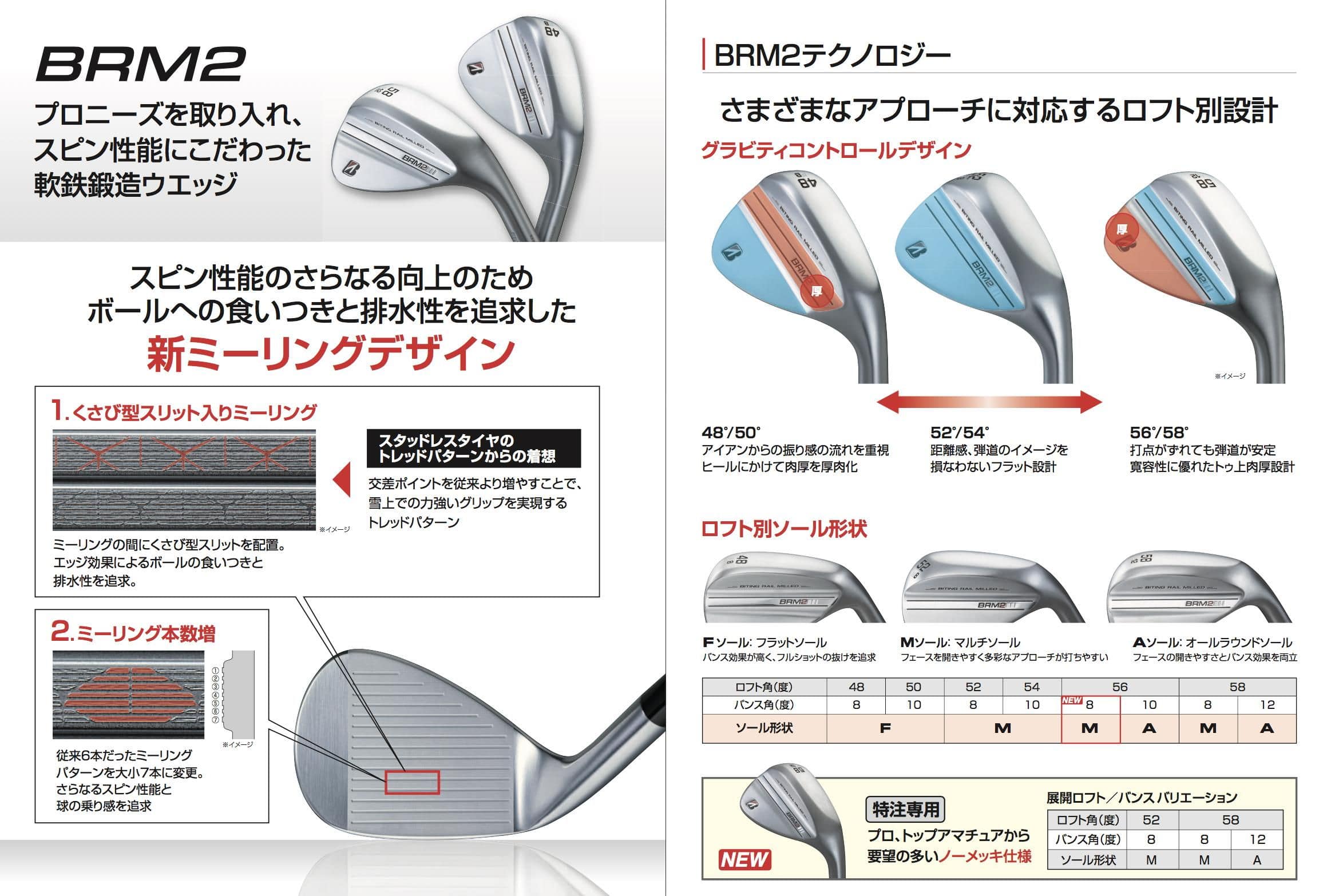 特別生産モデル】【B シリーズ】 BRM2 WEDGE［N.S.PRO MODUS3 TOUR 120