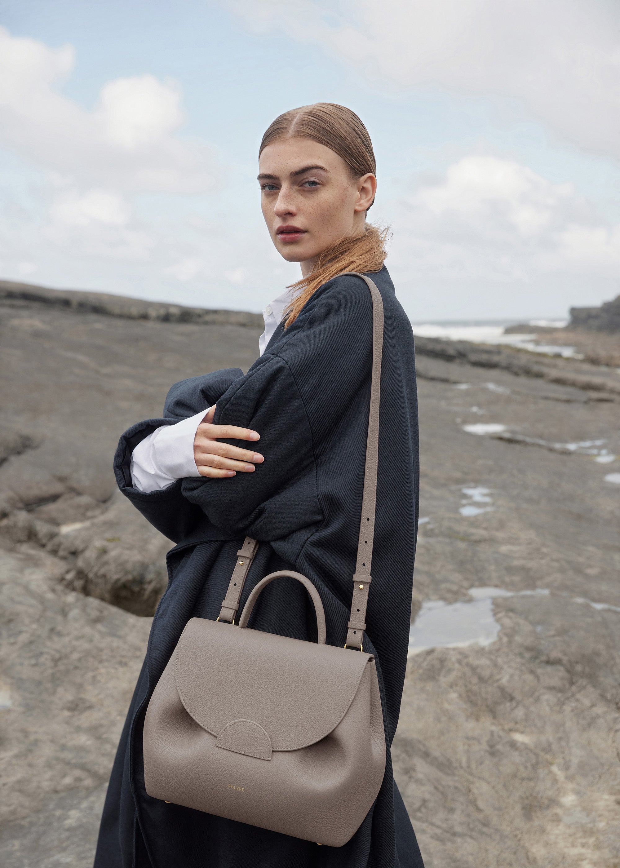 Polène | バッグ - Numéro Un - テクスチャード グレー